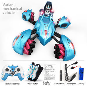 Remote Control Cars RC Vehicles Glowing Monster Truck 4WD Stunt Race Toy for Boys Kids 2.4G Remote