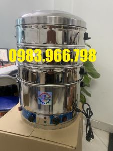 Nồi hấp 3 tầng chạy điện hấp thưc phẩm đa năng size 47cm