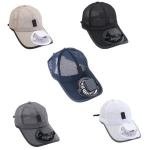 Có thể điều chỉnh sạc năng lượng mặt trời quạt tản nhiệt hat cho hoạt động ngoài trời lưới thoáng khí Mũ bóng chày cho câu cá đi bộ đường dài mặc