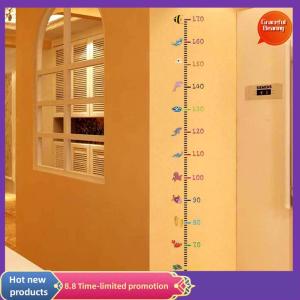 Graceful heart wall sticker baby growth chart under sea animal height measure decal
