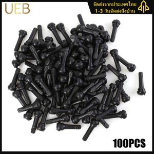 【UEB】100pcs TR-414 Snap In Rubber Valve Stems TR414 Tyre Tire Valves with Caps