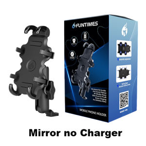 Cellphone Holder For Motorcycle Shock Absorber 360° Rotating Universal Mirror & Clamp Type Bracket