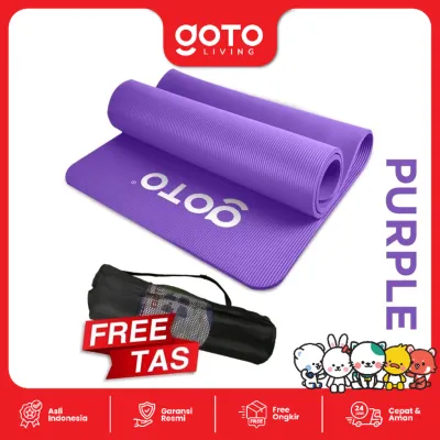 Goto NBR Yoga Mat 10mm Matras Alas Anti Slip Tebal Purple