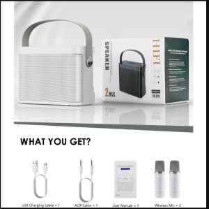 Speaker bluetooth with mic and outdoor Family party KTV speaker with good sound quality and colorful LED dance lights YS-219