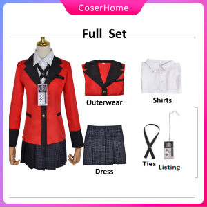Kakegurui cosplay yumeko jabami costume for women girl adult Jabami yumeko cosplay Uniform Anime Full Set Christmas