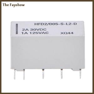 [The Fayshow] 5V bistable latching relay DPDT 30VDC 2A 1A 125VAC HFD2 005-S-L2-D realy