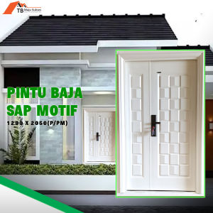 Pintu Utama Baja Mother dan Son JBS Fortress 120x205 FORT120.11 Super White - Cocok untuk Rumah Hotel dan Apartemen