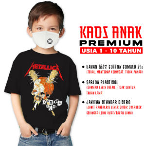 kaos anak band metallica damage inc skull rock legend t shirt laki-laki perempuan cowok cewek premium