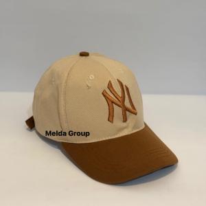 Topi Baseball Bordir Cap NY Variable Cream Visor Merah Combinasi 2024 Fashion Pria Dan Wanita Bahan Daimaru