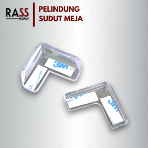 Pelindung Siku Meja Persegi Silikon Transparan 3M 3pc