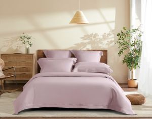 MOCOF LILAC LAVENDER LINE 100% Genuine 5 in 1 Luxury Tencel 1600TC Bedsheet Quilt Cover Set Cadar Queen Set