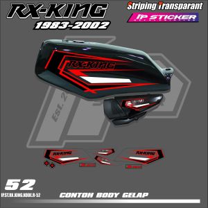 RX KING (COD) STIKER STRIPING MOTOR YAMAHA RX KING TAHUN 1983-2002- LIST SIMPLE DESAIN RACING IP.STRIPING HOLOGRAM DAN TRANSPARAN IP.KODE R-52