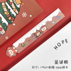 Kids Christmas Magnetic Ruler Folding Soft Ruler 15cm Reward Prize Gift 圣诞节磁性尺子多功能折叠直尺15厘米学生可弯曲折尺学习用品期末奖励儿童文具小奖品礼物 M018