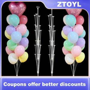 【ZTOYL】 1 Bộ sinh nhật bóng đứng kit bóng đứng với cơ sở và cực cho đám cưới sinh nhật đảng trang trí