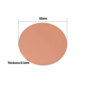 INEXTIN Diameter 30-80mm Pure Copper Sheet Thickness 0.5-3mm Circular Metal Round Plate Crafts Blanks Metal Sheets