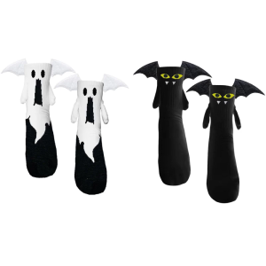 Halloween Hand Holding Design Socks Soft Breathable Polyester Stretchy Ankle Fit For Women Men Party Costume