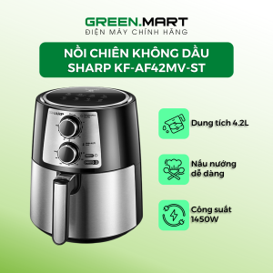 Nồi Chiên Không Dầu Sharp KF-AF42MV-ST (4.2 lít) | Nồi chiên chống dính  KF-AF42MV-ST (New 2023) | Hàng Chính Hãng