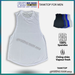 Áo ba lỗ nam TANKTOP TRƠN form rộng chất thun lạnh xẻ tà tập GYM thể hình VNO123