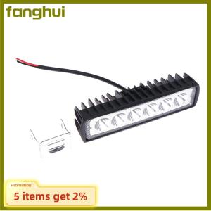 fanghui Car LED Light Bar 12V 18W 6000K Work Light For Car Motorcycle Truck Trailer Offroad Headlights Driving Light