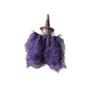 Scary Fabric Hanging Decoration Witch Pumpkins Black Kitten Hanging Ornaments For Porch Mantel Garden Shelf Decoration