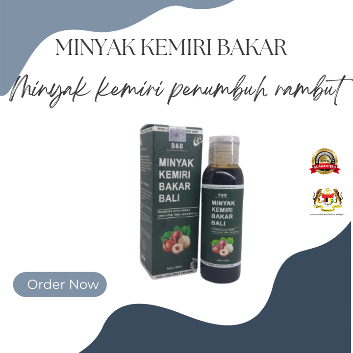 MINYAK KEMIRI BAKAR BALI, minyak penumbuh rambut, penumbuh rambut alami,