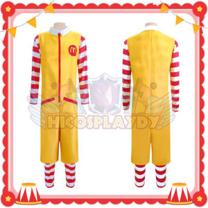 hiCosplayDy Teenager Adult Ronald Clown Inspired Costume Set Ronald McDonald Cosplay Halloween Carnival Party