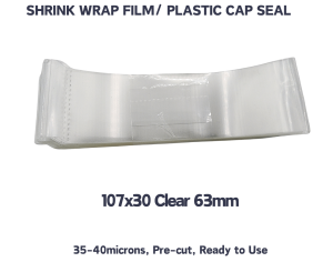 100pcs Pre Cut PVC Shrink Wrap Plastic Sealer Tape for Bottle Container 63mm(M7471 pimiento/M736/M735)