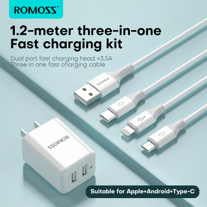 Romoss TK12S Dual USB Wall Charger Fast Charging Power