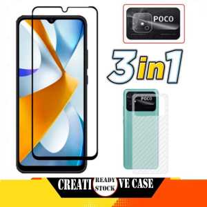 PROMO PAKET 3 INC 1 Tempered Glass XIAOMI REDMI NOTE 12 4G / REDMI NOTE 12 PRO 4G / REDMI NOTE 12 PRO 5G / POCO F5 / POCO X5 5G / POCO C40 / POCO M5S 2022 Premium Screen Guard Anti Gores Kaca Full Cover