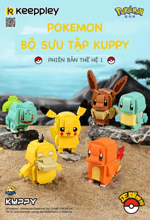Đồ chơi lắp ráp xếp hình Pokemon bộ sưu tập nhân vật Kuppy thế hệ 1 ...