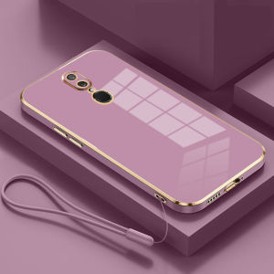 Case Plating Oppo F11 / F11 Pro Soft Case Lanyard Terbaru Premium Casing