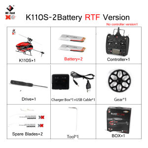ST【Fast delivery】【In stock】Original WLtoys XK K110S RC Mini UAV 2.4G 6CH 3D 6G System Brushless Motor RC Helicopter Plane Quadcopters Remote Control Toys For Kids Gifts