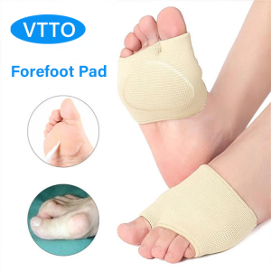VTTO 1Pair Gel Sleeve painful metatarsal heads Forefoot pads Supports Metatarsal relief calluses Cushion Half Sock Supports feet care Tool