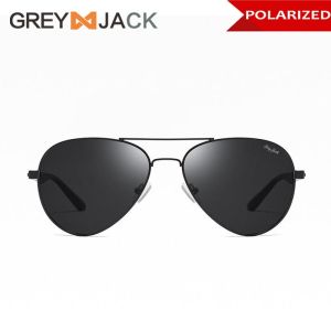Grey Jack Kacamata Aviator Sunglasses Polarized Metal Style Aviator Fashion Pria dan Wanita Terbaru 5918