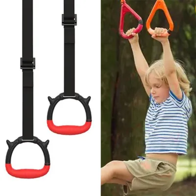 Adjustable Gymnastic Rings For kids Fitness Exercise Pull up Rings