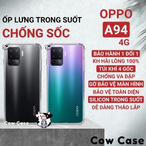 Ốp lưng Oppo A94 chống sốc silicon dẻo trong Cowcase | Vỏ điện thoại Oppo bảo vệ camera toàn diện
