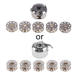 5Pcs Sewing Machine Bobbin Case Metal Bobbin Case for Front Loading Sewing Machines Household Sewing Machine Accessory