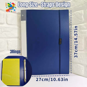 Long Ring Binder Folder 3Holes Arch File Plastics Binder Refills Pockets Paper Organizers Waterproof