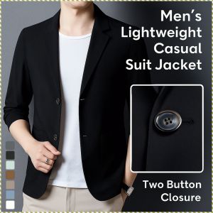 Business Suit Silky Smooth Mens Casual Suit Lightweight Sophisticated Details Sunscreen Comfort