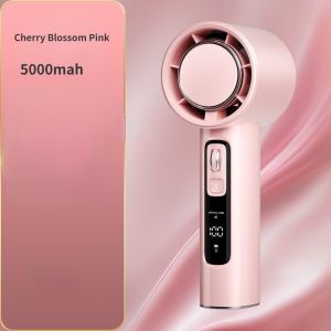 Taoxilife Portable Handheld Fan có thể điều chỉnh gió mạnh cấp 1-100 LED hiển thị Quạt không cánh quạt 5000mAh Tuổi thọ pin dài có thể sạc lại Turbo Mini Fan với đèn LED chiếu sáng cho du lịch làm việc đi lại thể thao ngoài trời