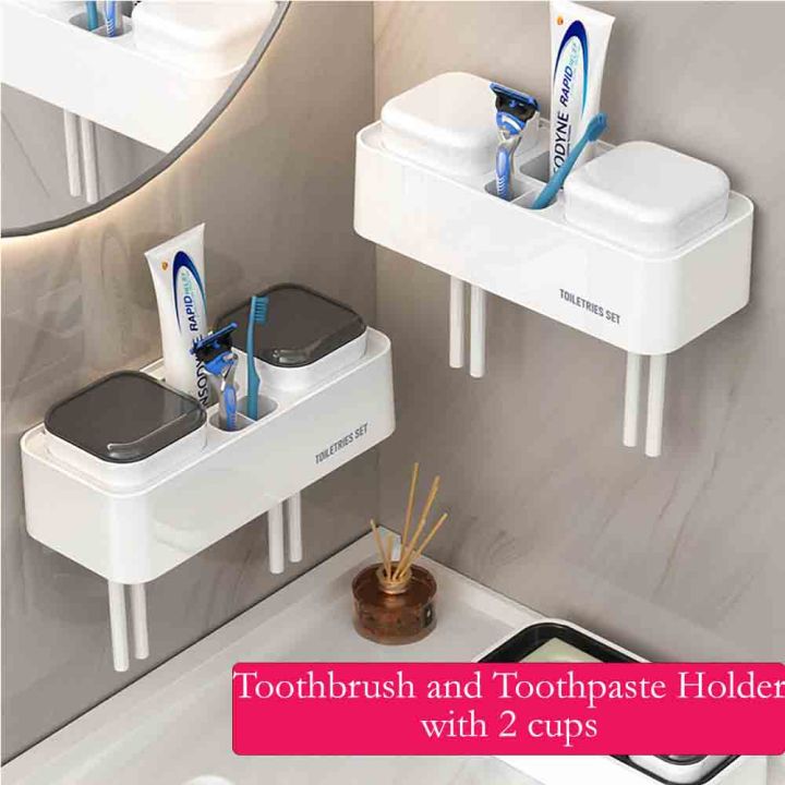 Activebae 2 Way Wall Mounted Countertop Multifunctional Toothbrush ...