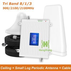 Tri Band 8/1/3 B8 900 B1 2100 B3 1800 MHz 2G 3G 4G LTE Network Booster Repeater
