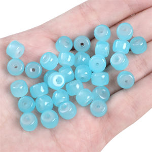 8x6mm 30pcs/lot Glass Barrel Beads Round Loose Beads For Making DIY Jewelry Accessories
