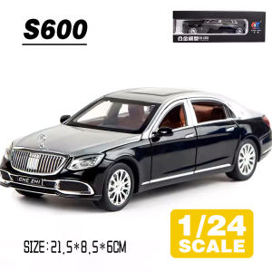 LEO 1:24 Maybach S600 Diecast โมเดล รถอัลลอยด์รถยนต์ของเล่นคอลเลกชันของขวัญสําหรับเด็กชายสาว ของเล่นเด็ก