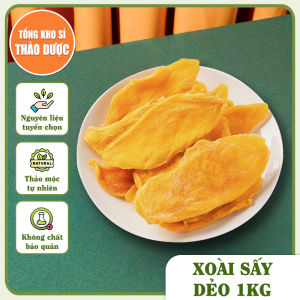 Xoài sấy dẻo 1kg xoài sấy nguyên miếng không xơ không đường vị chua ngọt tự nhiên