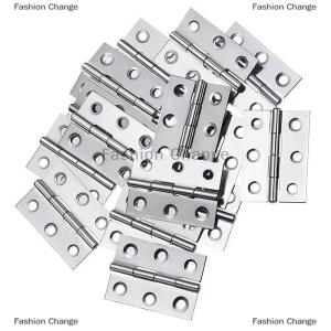 [COD] Fashion Change 10pcs Stainless Steel Door Hinges Cabinet Doors Windows Wooden Box Flat Hinge Home Furniture Hardware Accessories