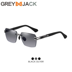 Grey Jack Kacamata Hitam Sunglasses Anti UV Sun Protection Bahan Metal Model Kotak Style Keren Pria Wanita 722