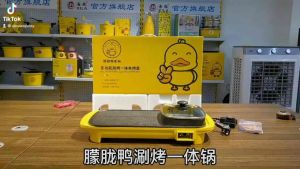 bếp nướng và lẩu 2 in 1 hiệu con vịt vàng