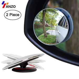2Pcs Car Mirror HD Convex Mirror Blind Spot Auto Rearview Mirror 360 Degree Wide Angle Vehicle Parking Rimless Mirrors
