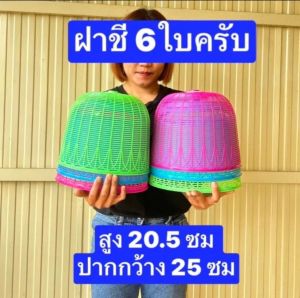 ฝาชี เล็กครับ ทรงสูง  3-6ใบ  ฝาชีพลาสติก  สูง22ซม ปากกว้าง24ซม  ฝาชีครอบเครื่องปรุง  ฝาชีทรงสูง